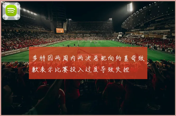 多特因两周内两次恶犯向约基奇致歉表示比赛投入过度导致失控